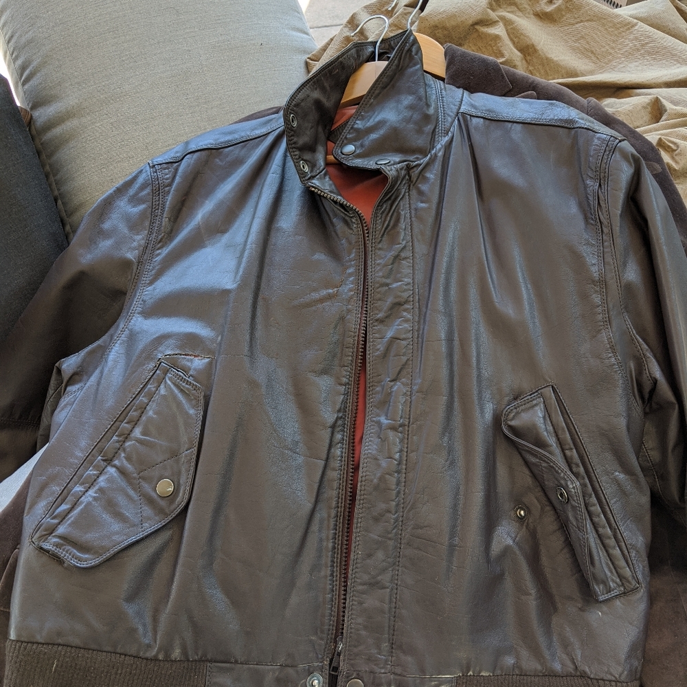 Members only vintage leather jacket